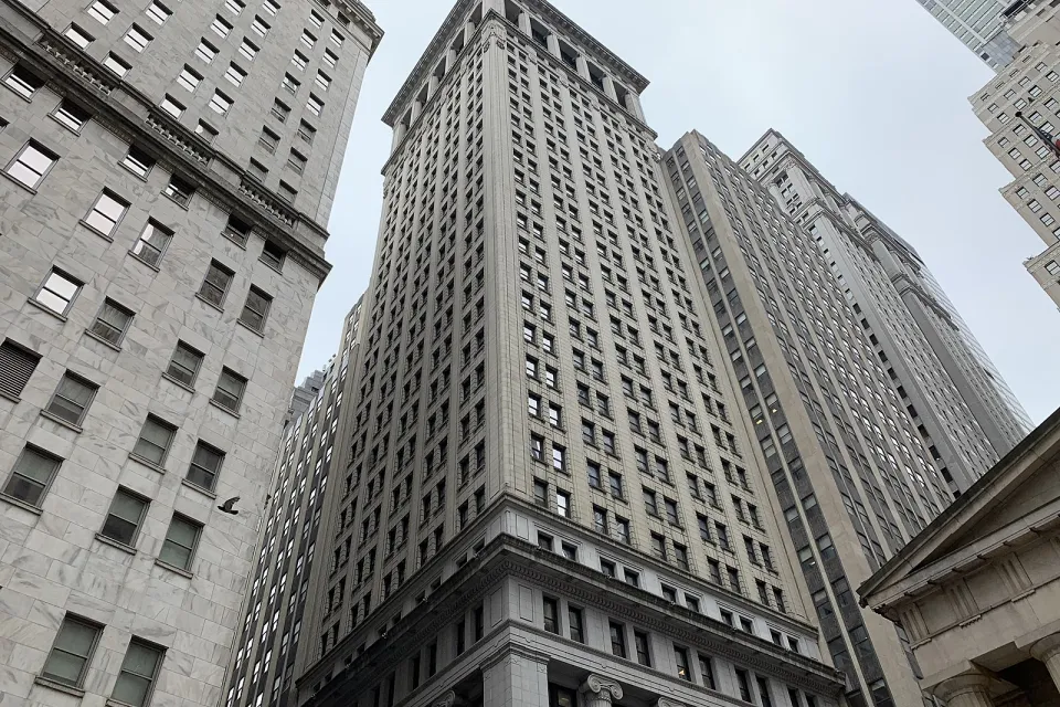 Buildings on Wall Street, New York City